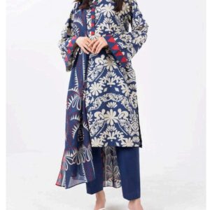 UNSTITCHED PRINTED KHADDAR 3PC COLLECTION BY Alkaram
