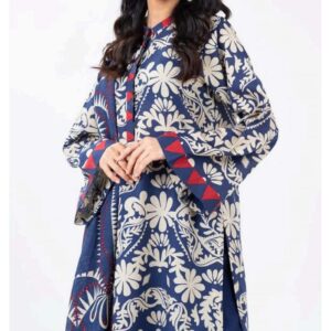 UNSTITCHED PRINTED KHADDAR 3PC COLLECTION BY Alkaram