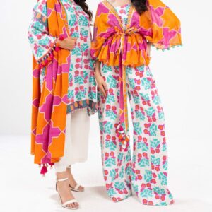 UNSTITCHED PRINTED KHADDAR 3PC COLLECTION BY Alkaram